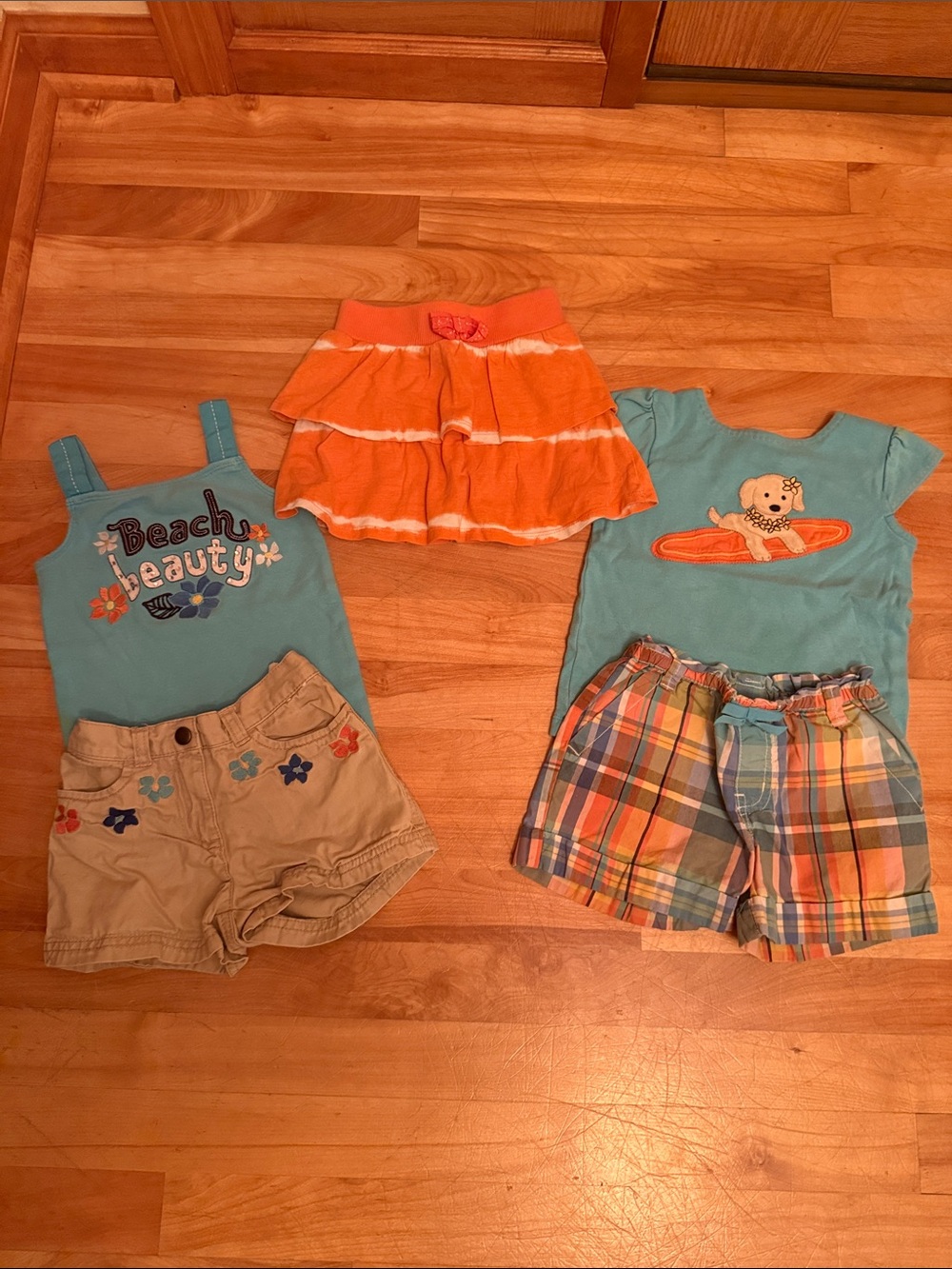 Gymboree Girls Teal and Orange Summer Matching Sets